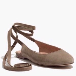 “SOLD” Madewell Ankle Wrap Flats